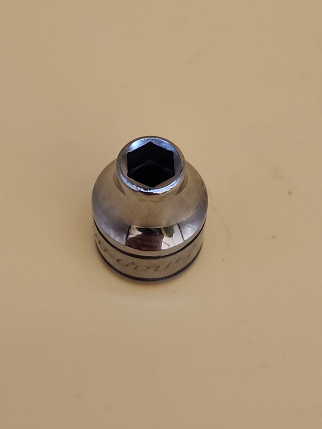 Snap-on Tools 3/8″ Drive 1/4″ 6PT Shallow Chrome Socket FS081 USA