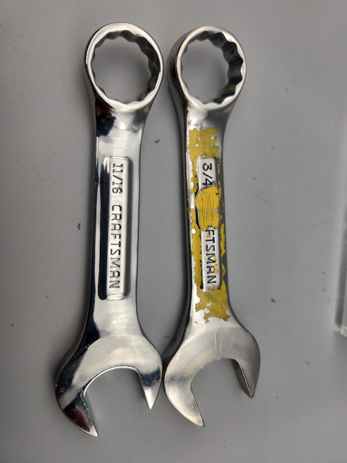 Craftsman 44108 44109 Stubby 11/16″ & 3/4″ Combination Wrench VV Series USA SAE