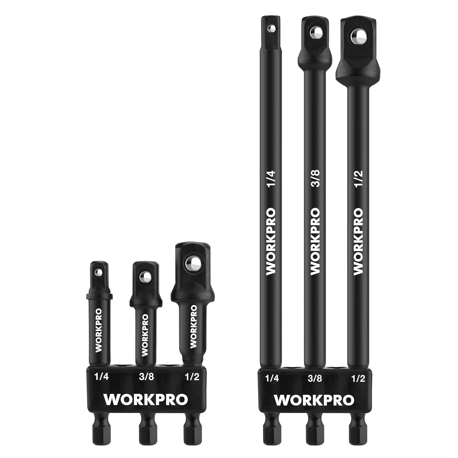 High-Strength 6-Piece Socket Adapter Set – Ideal for Drills & Impact Drivers