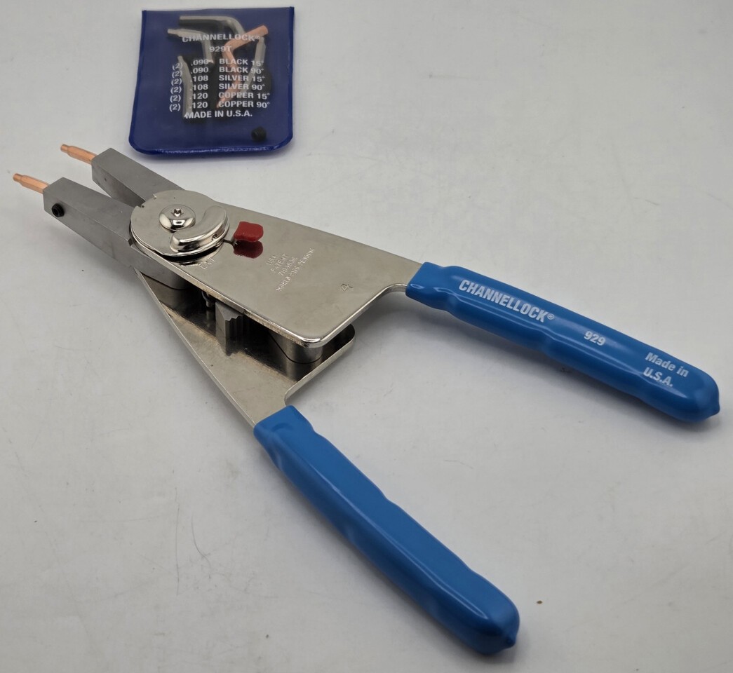 CHANNEL LOCK RT-3 3-PIECE CONVERTIBLE RETAINING RING PLIER SET 6.25″ 8″ 10″ BLUE