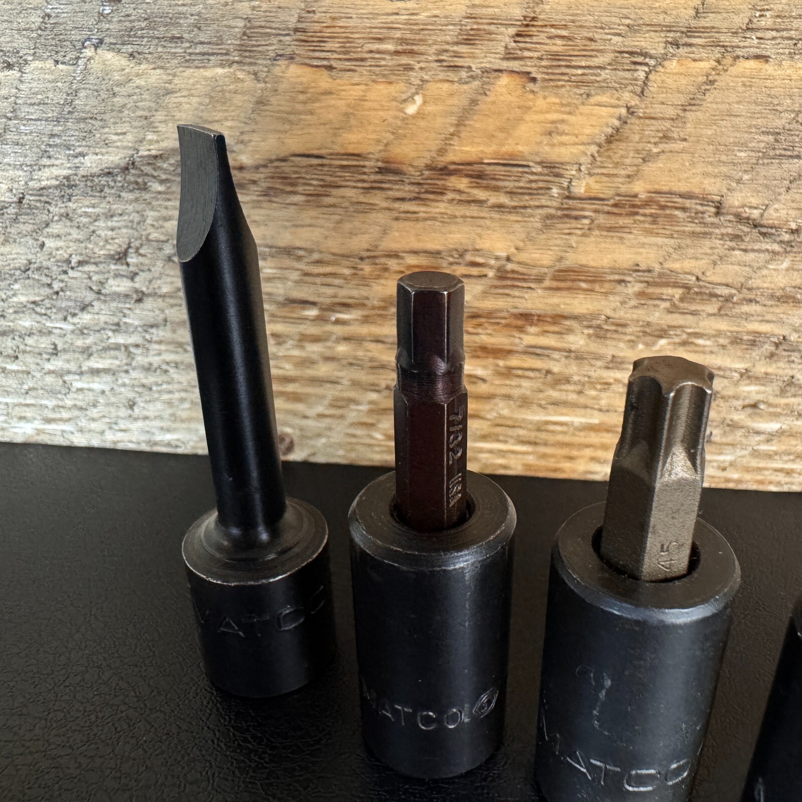 7pc Lot Matco Tools Torx & Hex Bit Sockets 1/4″ & 3/8″ Drive, T30, T45, T47 USA