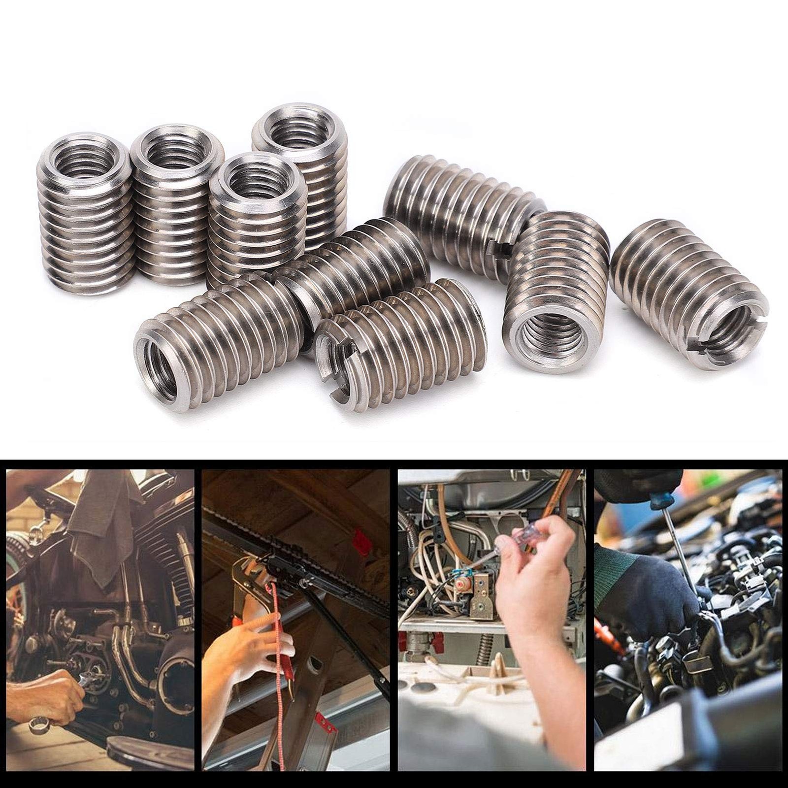 25 PCS M7 x 1.0mm Thread Repair Kit 2D Stainless Steel Drill Wrench Tool Set