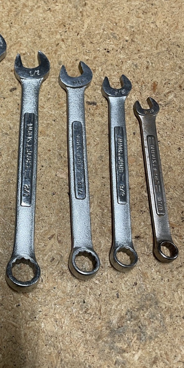 Craftsman USA 20 pc SAE Metric Combination Wrench Sets. Mostly VV 18-8mm 1”-5/16