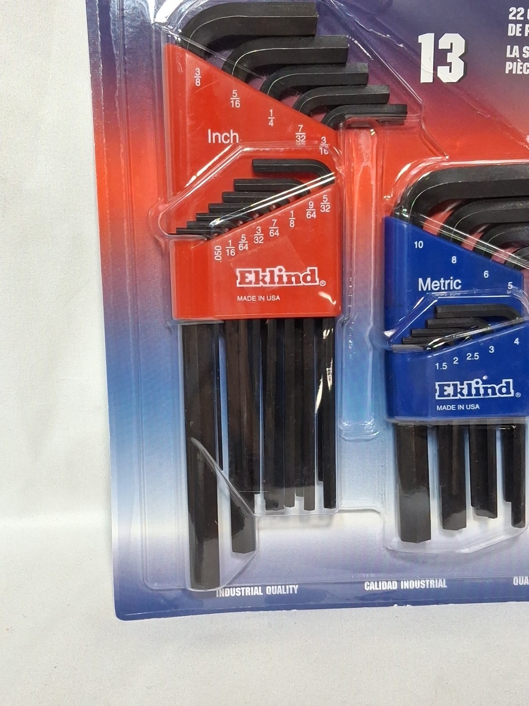 Eklind Tool 10022 22 Piece Combination Short & Long Hex-L Hex Key Sets, USA