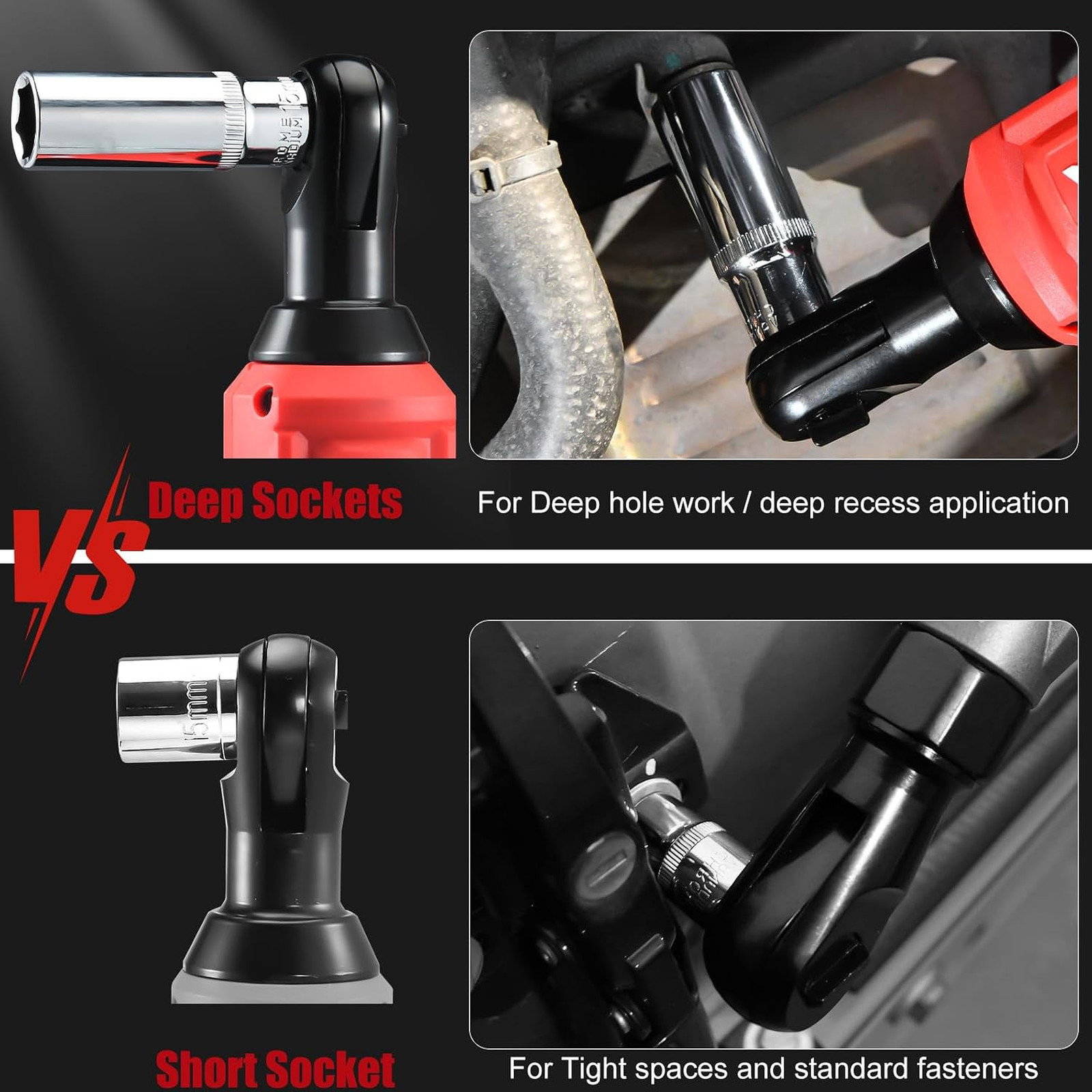 20V 3/8″ Cordless Ratchet Wrench Kit, 60 Ft-lbs Brushless Electric Power Ratchet