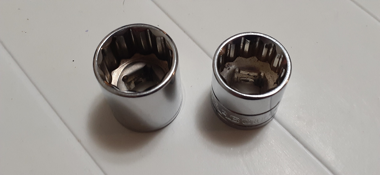 2x Durabuilt 11/16” & TEQ PRO 3/4» 3/8» Drive 12 Point Shallow Socket SAE