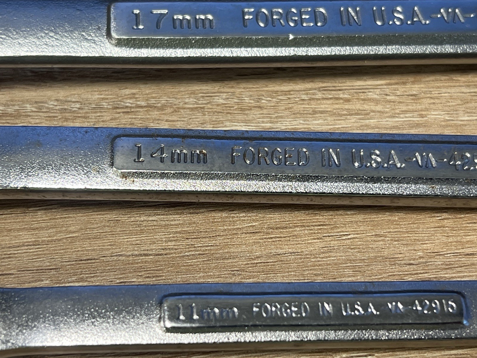 Craftsman USA 6 pc Metric Combination Wrench Group 17MM 14MM 11MM 10MM 9MM 8MM