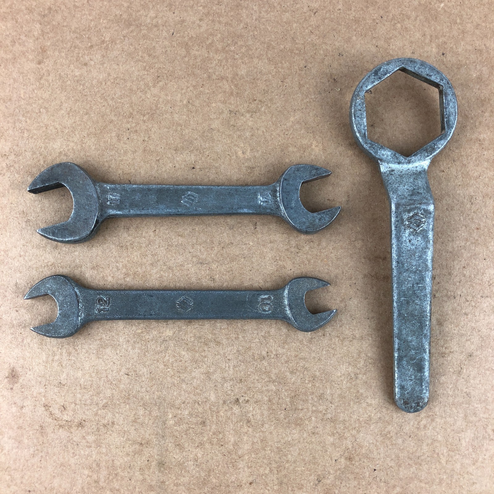 Vintage Suzuki Double Open Box End Wrench LOT 10mm 12mm 14mm 17mm 32mm Japan