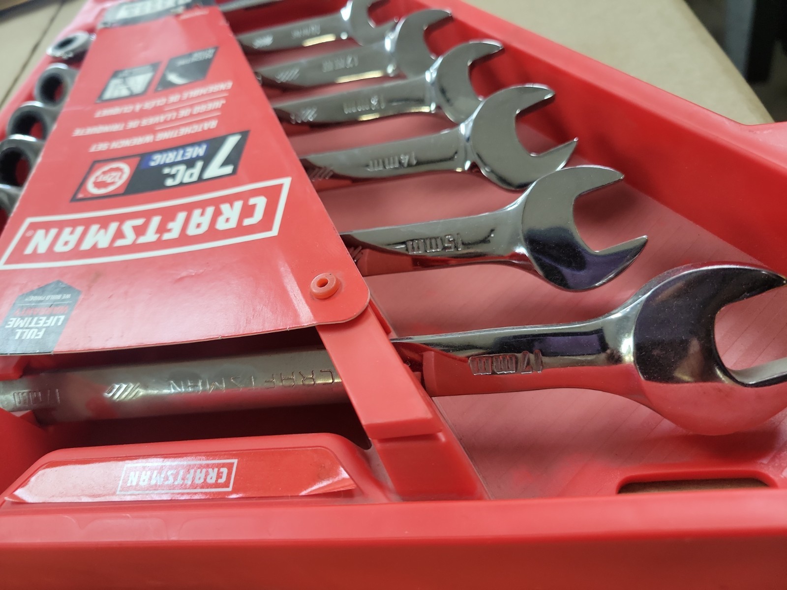 NEW Craftsman 7pc Metric/ 12 Point Ratcheting Wrench Set CMMT12057