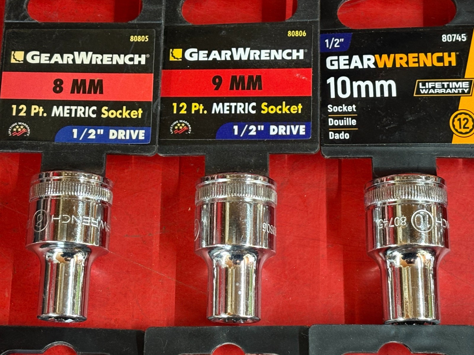 GEARWRENCH (24) PIECE 8mm-36mm 1/2″ DRIVE 12 POINT METRIC STANDARD SOCKET SET P
