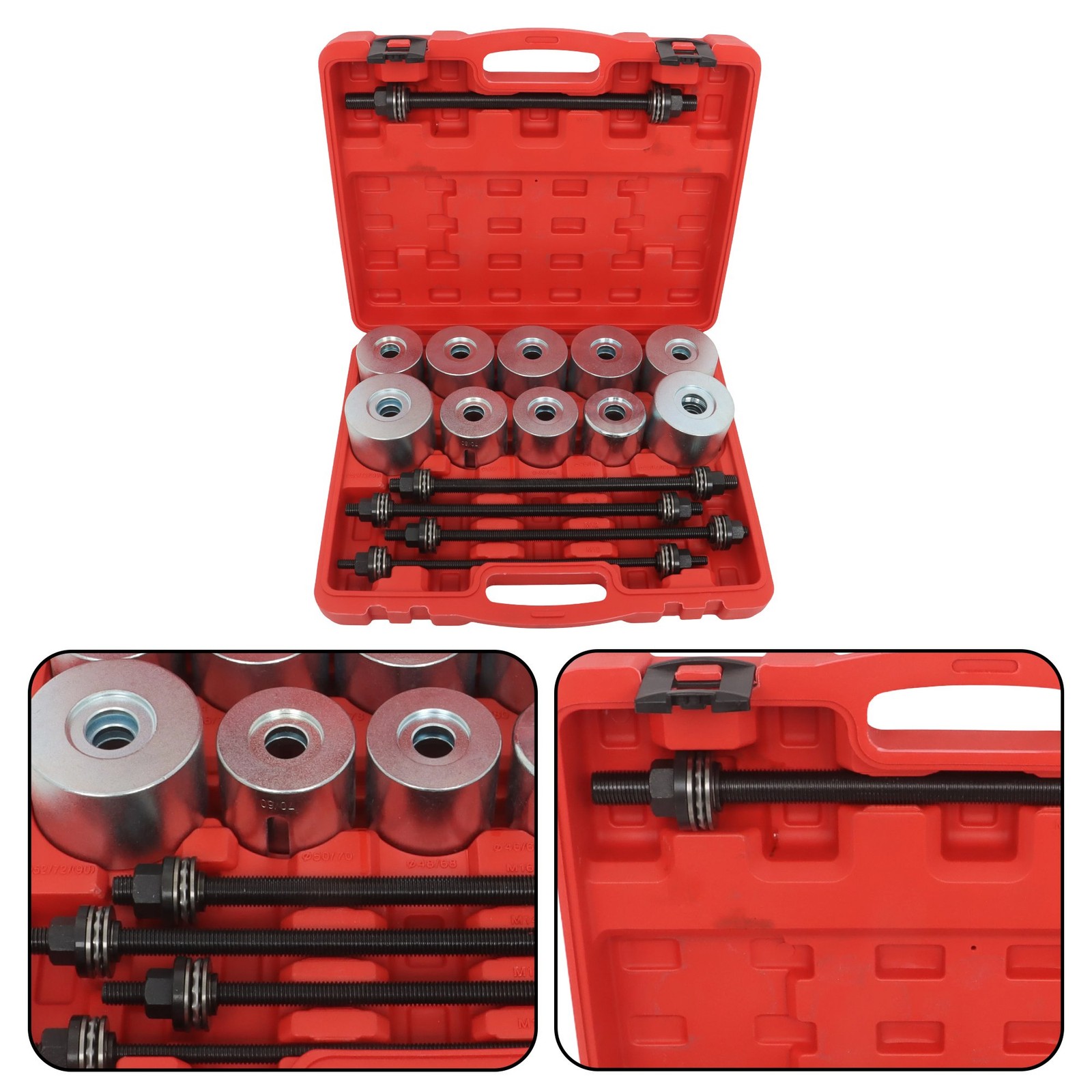 27PCS Universal Press and Pull Sleeve Kit Bush Bearing Removal Insertion Tool