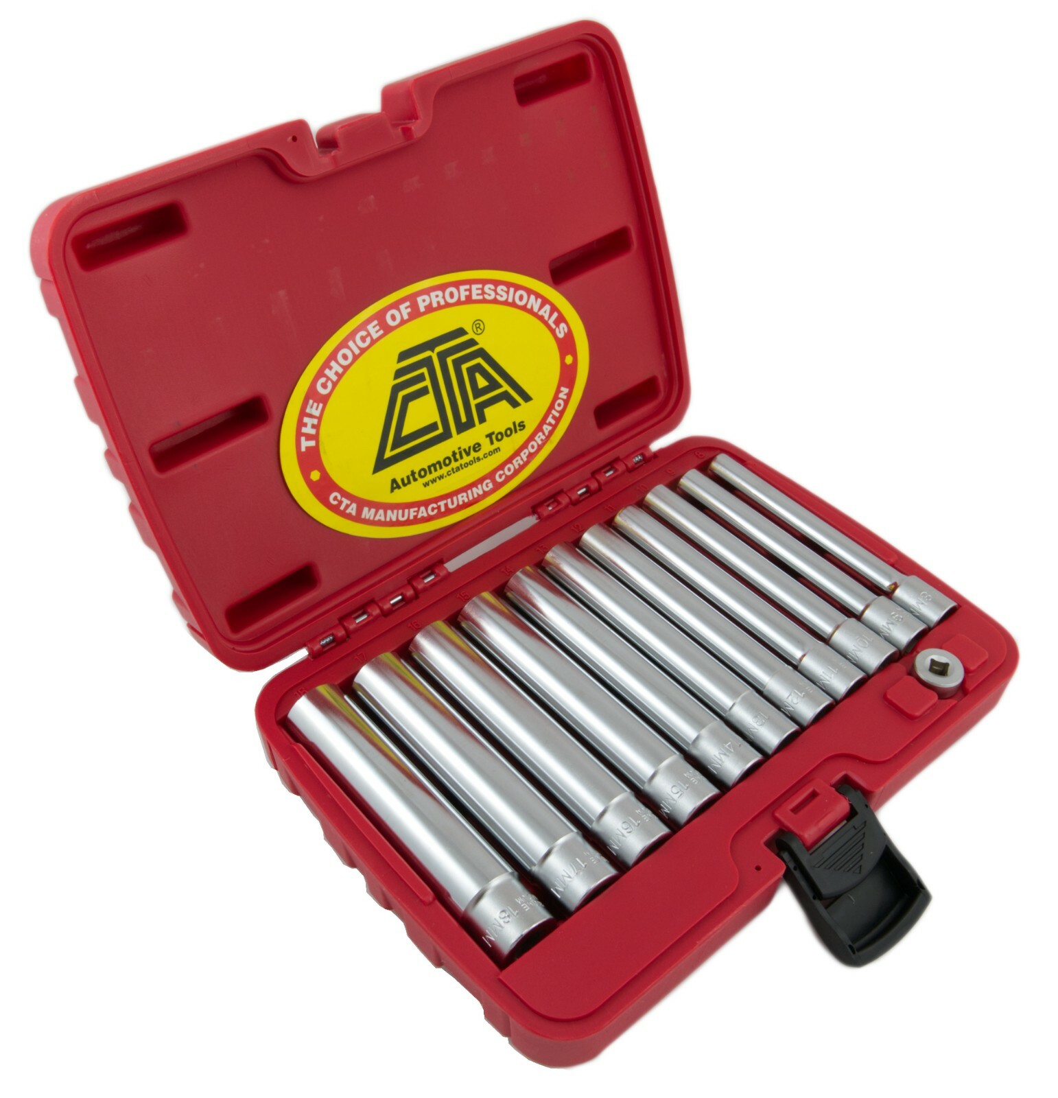 CTA 1099 – 12 Piece Extra Deep Metric Socket Set 3/8″ DR. 120 mm Length Sockets