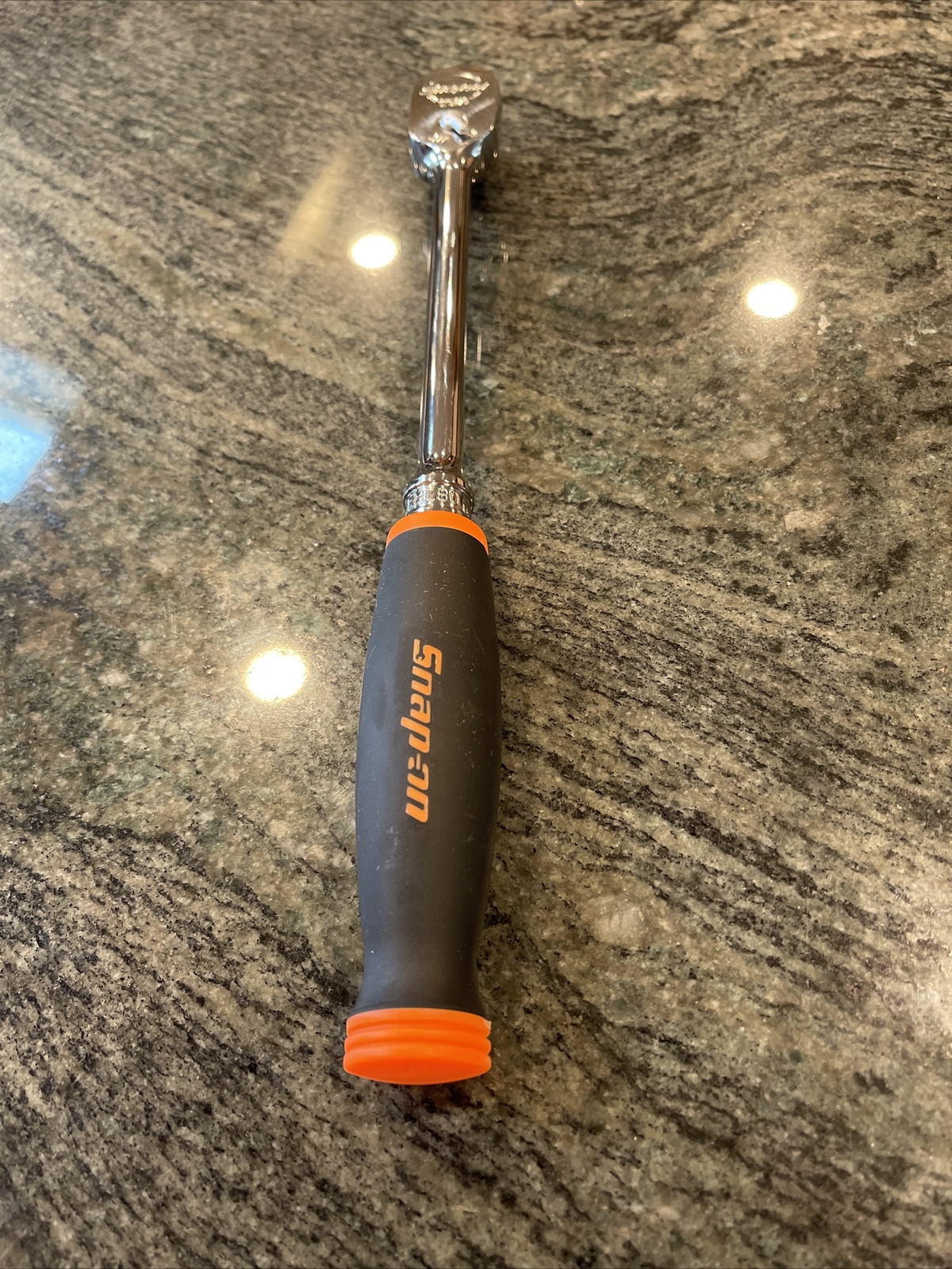 Snap-on fhl80 3/8″ drive dual 80 long soft grip ratchet orange