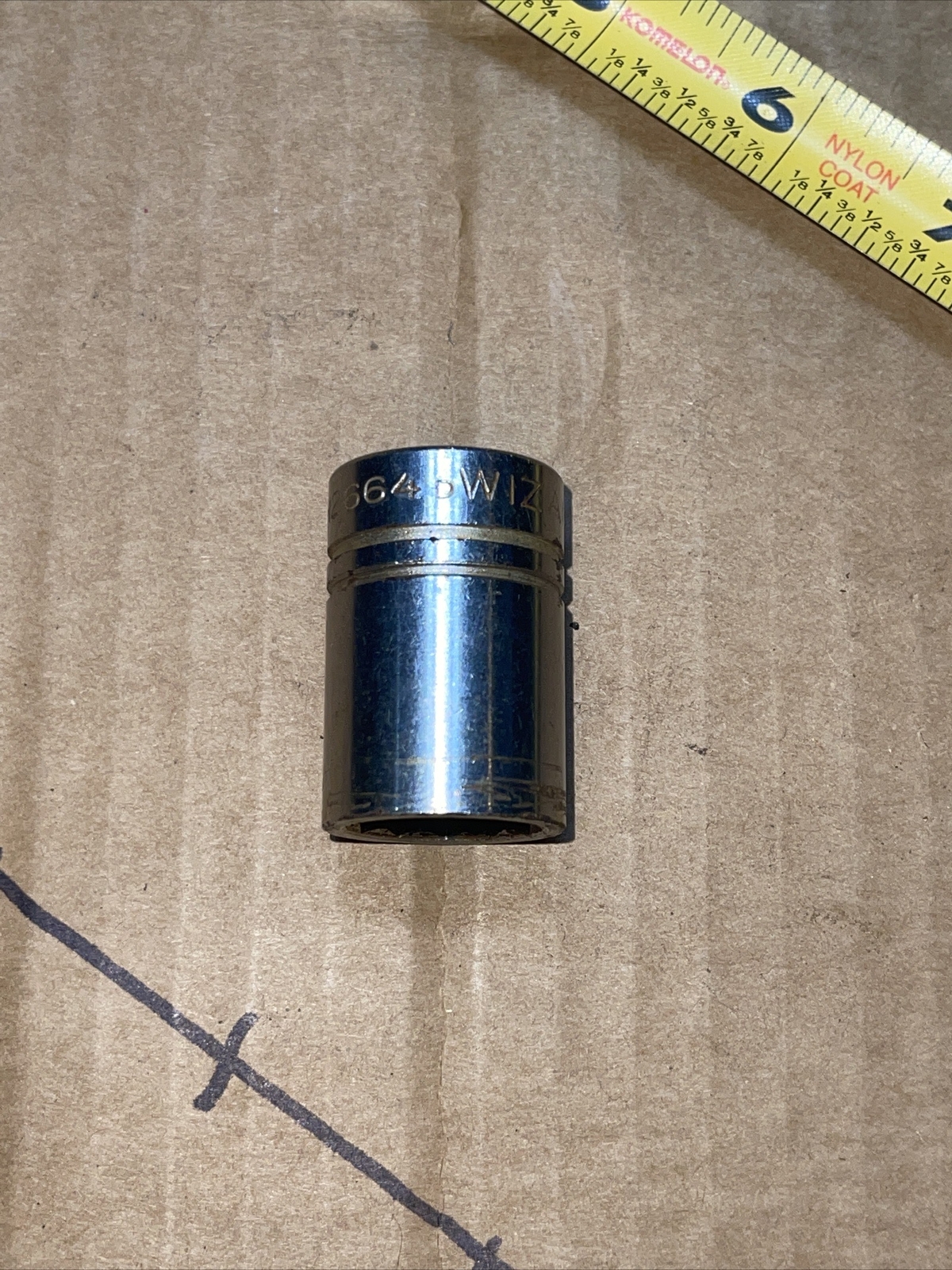 Vintage Wizard USA H2664 11/16 In SAE 1/2” Drive 12 Point Socket Duro