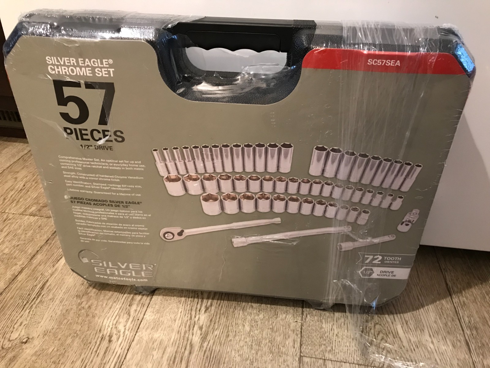 Matco Tools Silver Eagle 1/2 Drive 57 pc Master Chrome Socket Wrench Set SC57SEA