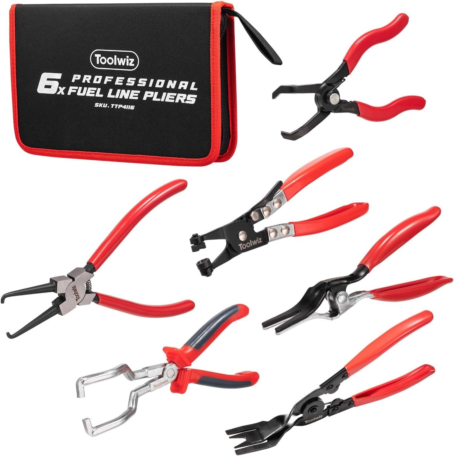 Professional-Grade 6-Piece Automotive Pliers Set – Carbon Steel & Ergonomic Grip