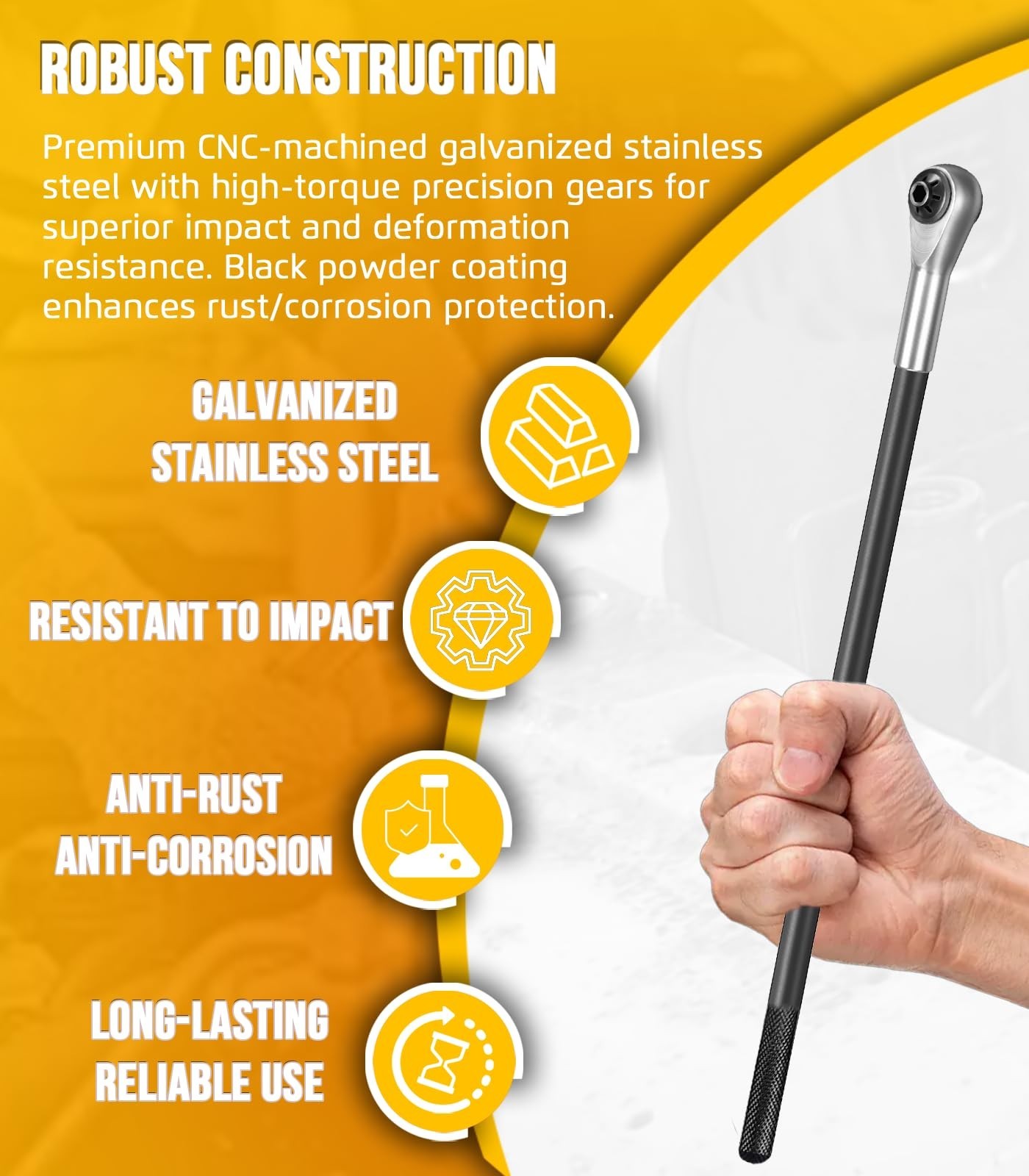 Headlight Adjusting Ratchet Wrench Tool, 4MM Hex for Ford Headlight Alignment