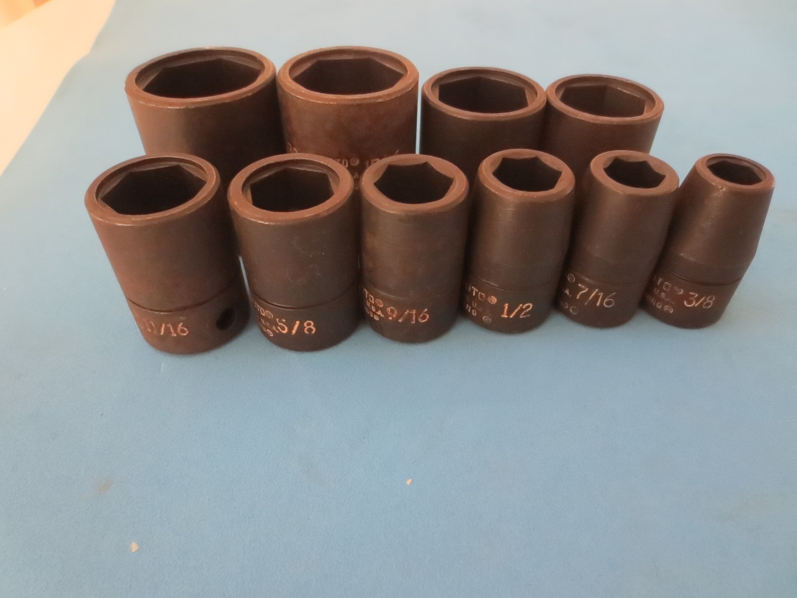 10 pc. Set Proto Dyna Ring. ½” Dr, 6 Point, Impact Socket, SAE ★★ Made in USA ★★