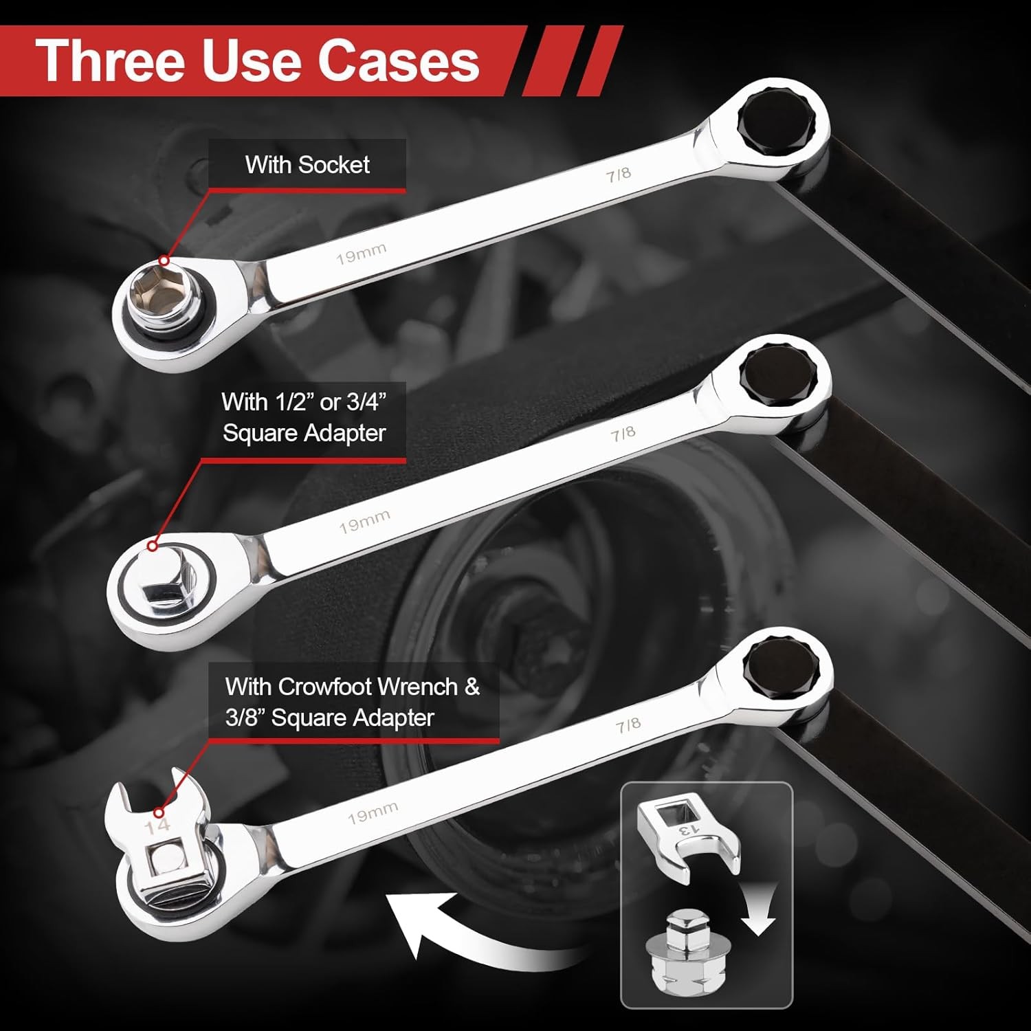 15PCS Timing Belt Tool Kit, Professional Ratchet Timing Belt Tensioner Tool