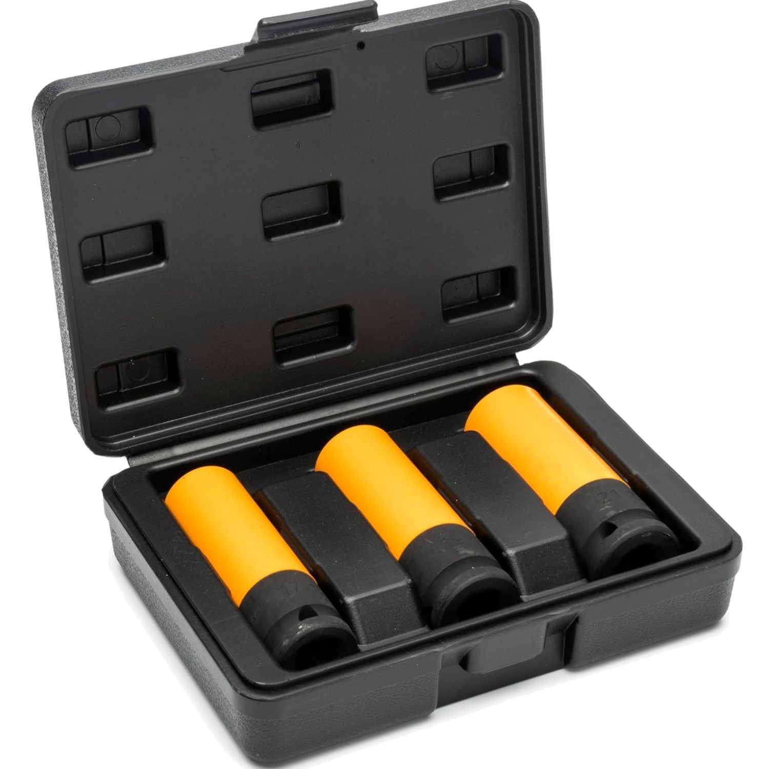 3 Piece 1/2″ Drive High-Strength Wheel Protector Impact Metric Socket Set | 8…