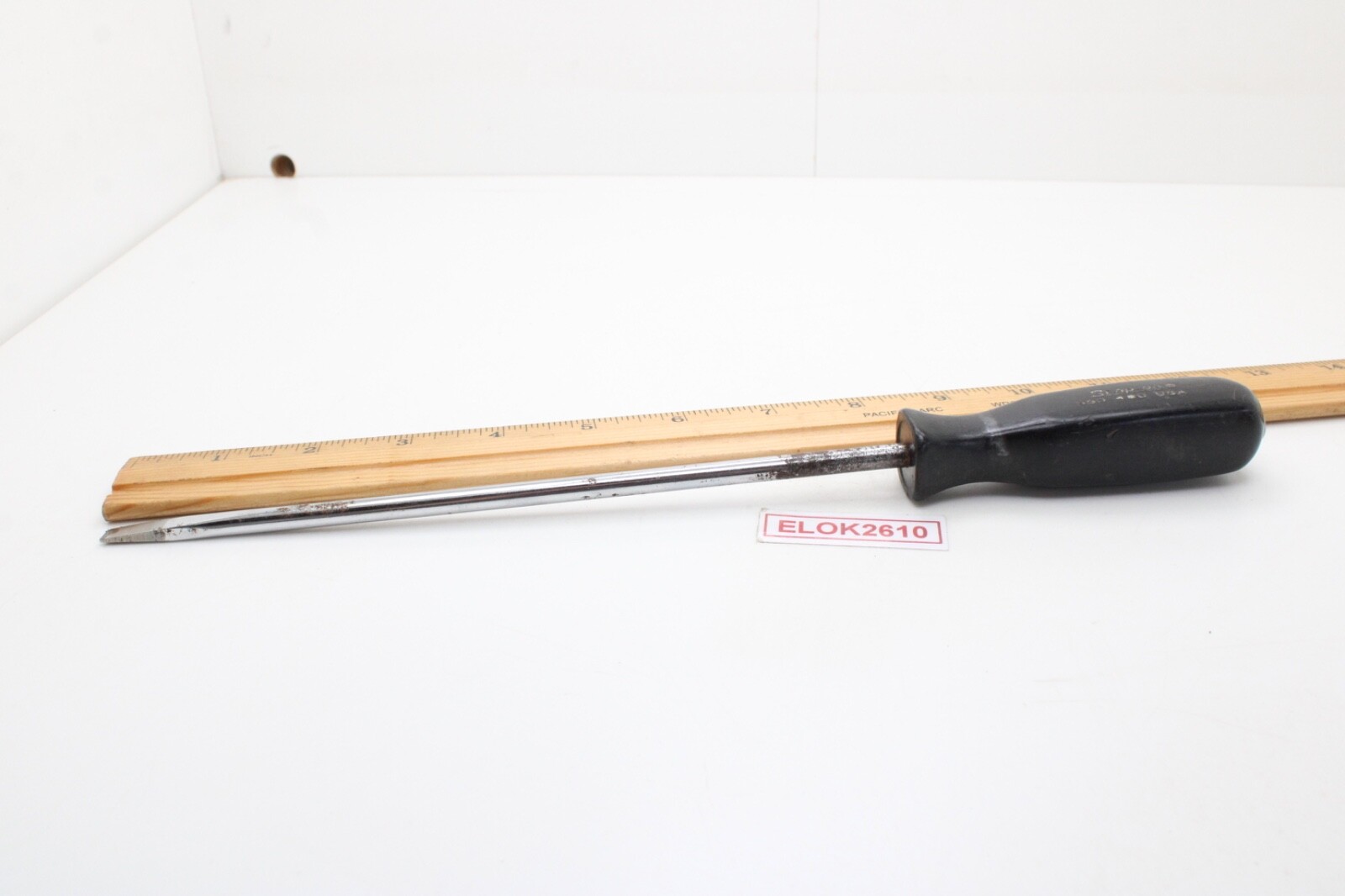 Snap-on SSD480 3/16″ Flat/Slotted Screwdriver Black Hard Handle 7.75″ Shank USA
