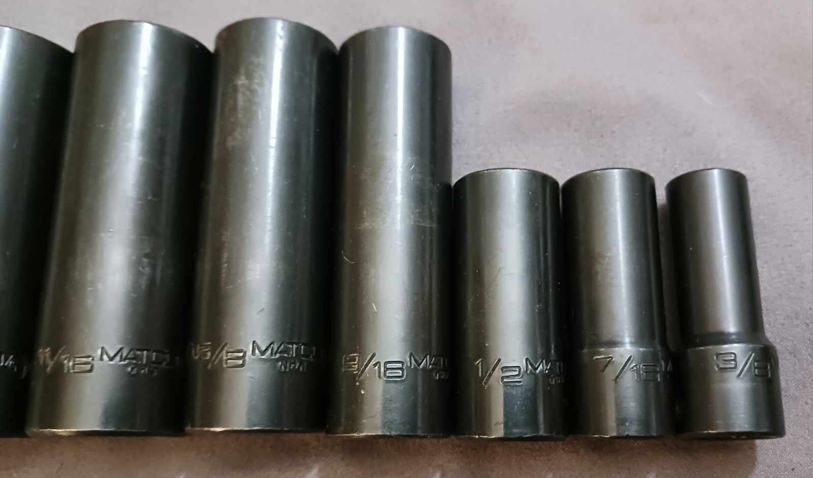 VTG Matco Tools 10pc 3/8″ Drive SAE Deep Impact Socket Set 5/16-7/8″ 6-Point USA