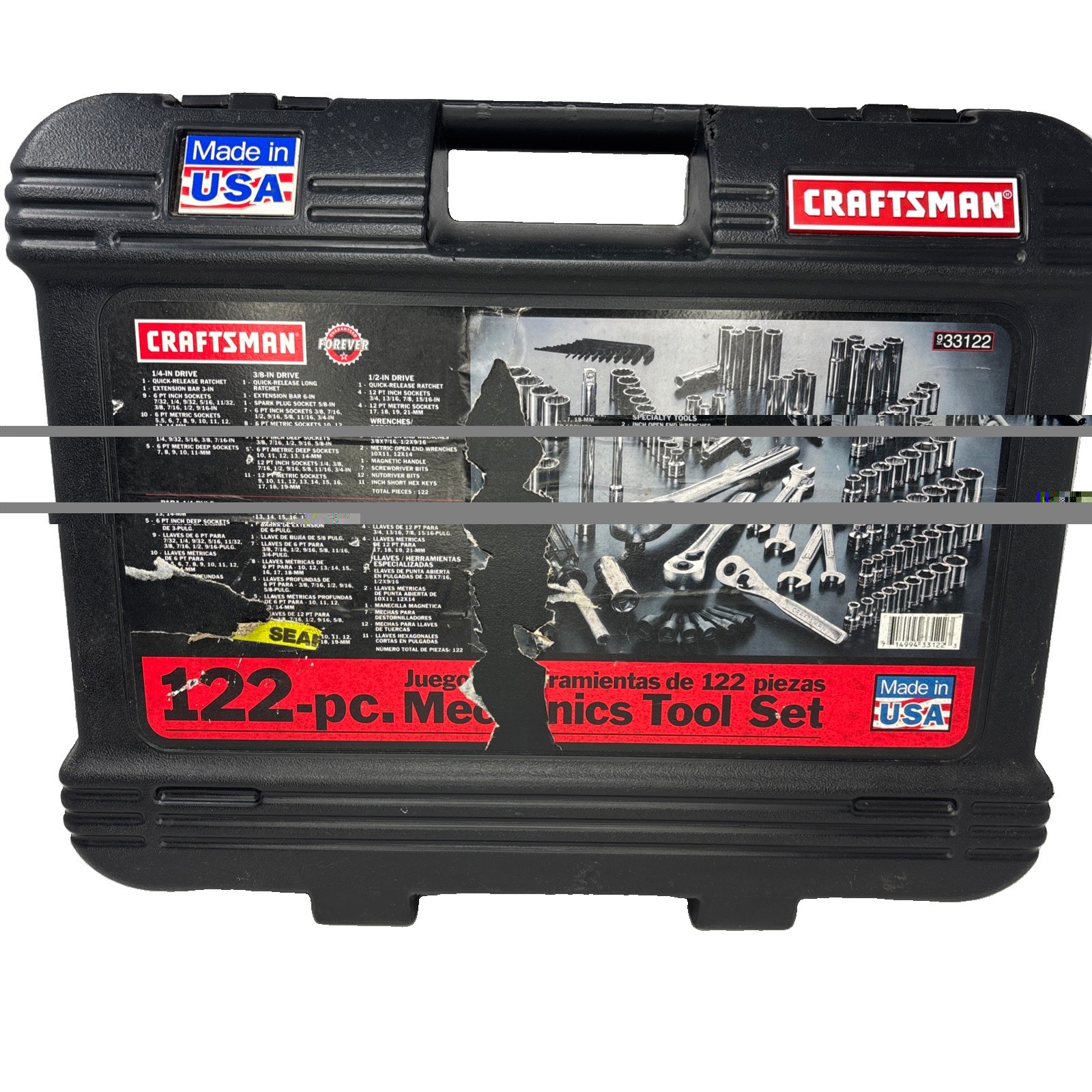 Craftsman USA 122 Piece Mechanic Tool Set 33122 Complete Sealed Bags Read