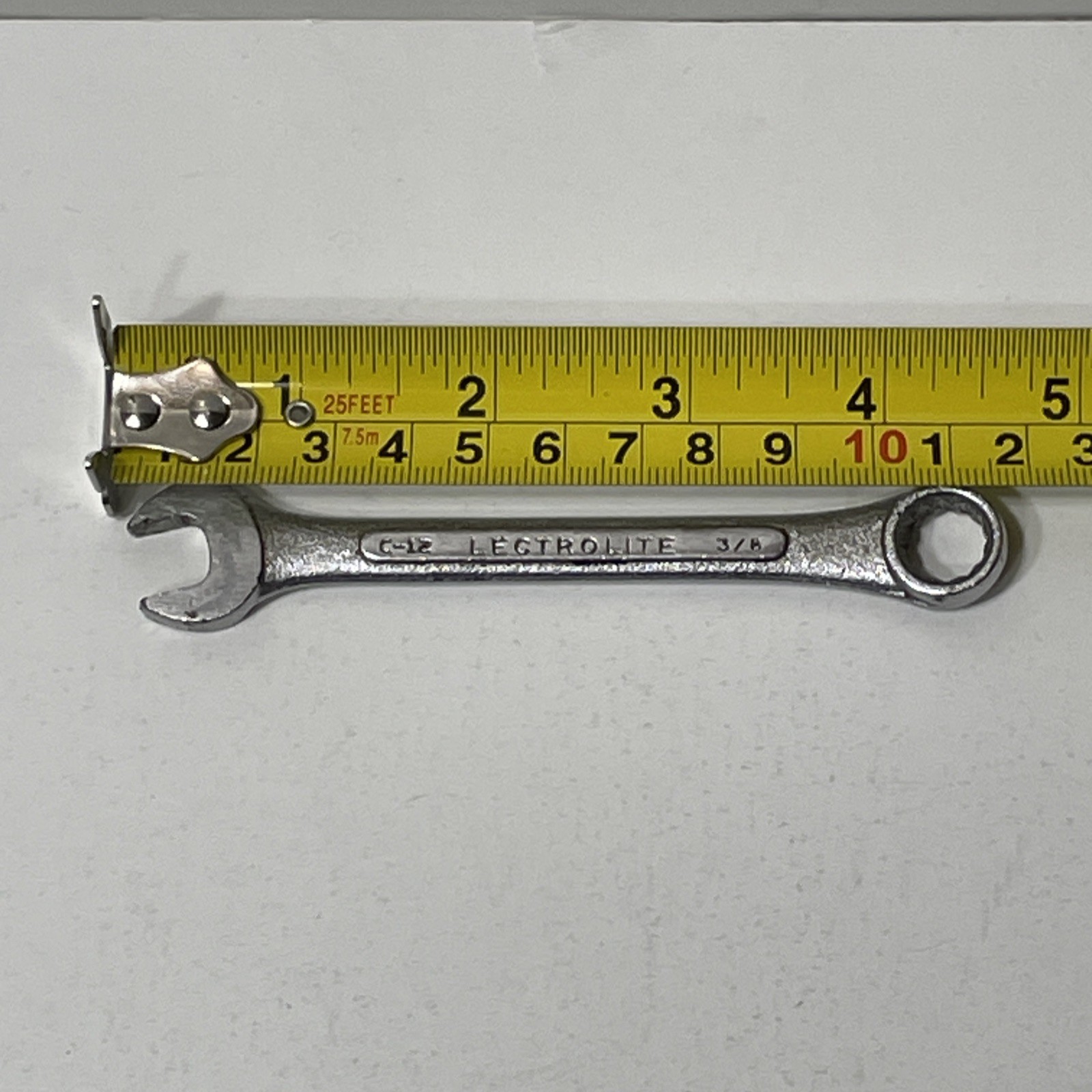 S-K Lectrolite C-12 3/8″ Combination Wrench Raised Panel 12 Point Vintage USA