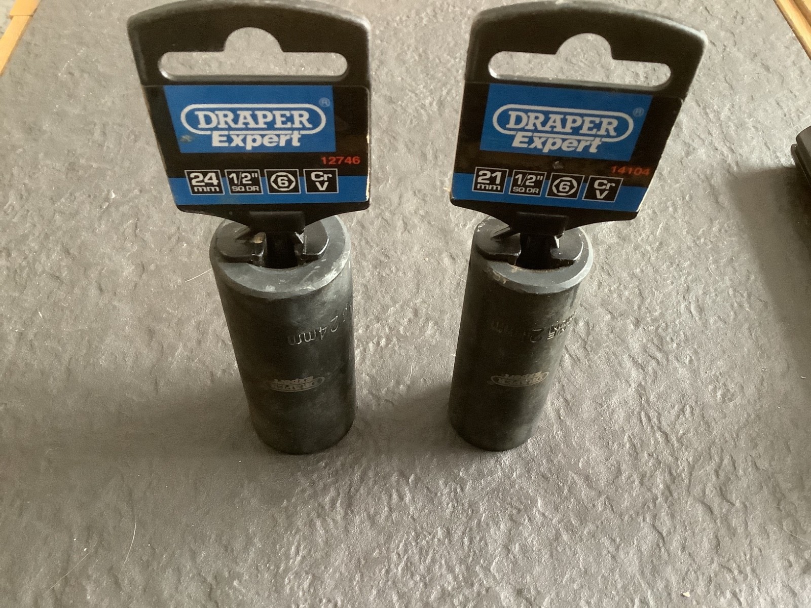 Draper Expert 21 and 24mm 1/2″ Square Drive Deep Impact Sockets