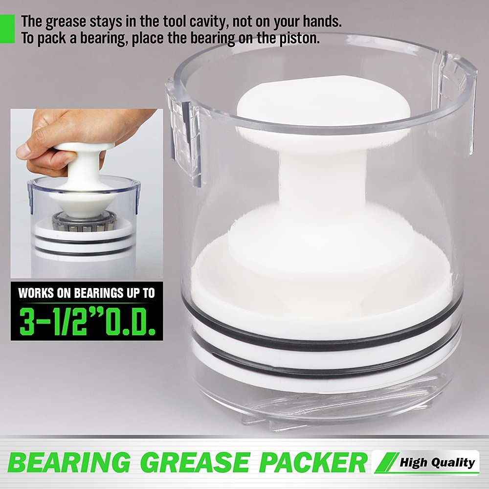 SWANLAKE GARDEN TOOLS Premium Bearing Packer Kit, 4.3*4.3*5.1inches, Green