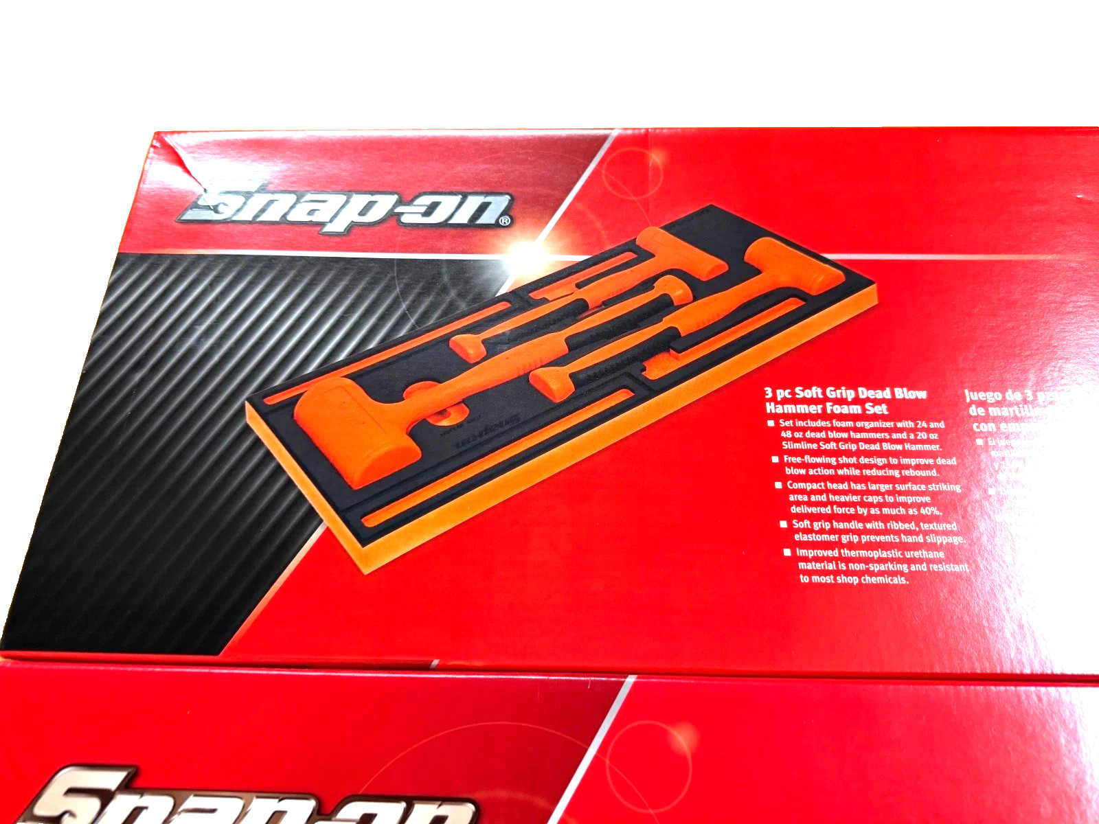 New Snap-on™ HBFE6FO 16 20 24 32 48 56 oz 6-pc Orange Dead Blow Hammer Foam Set