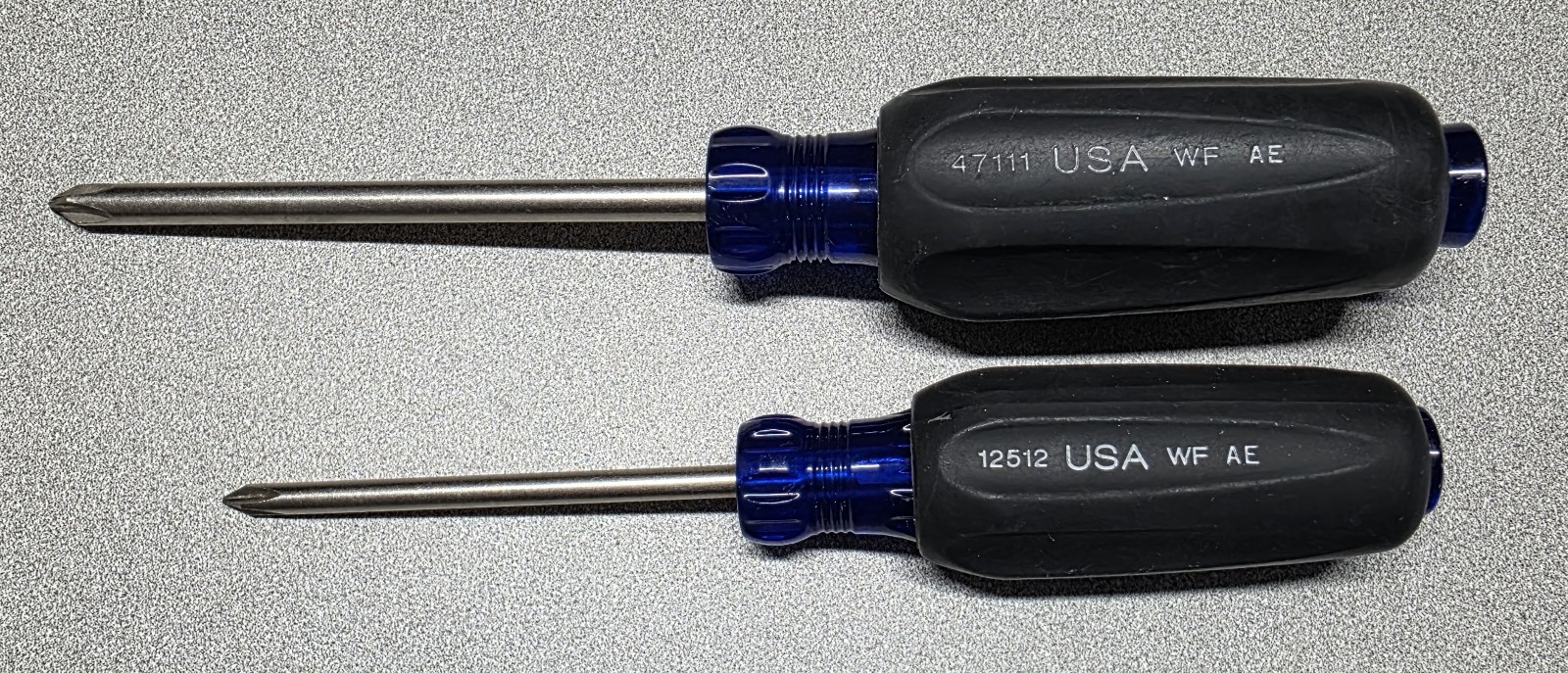 USA Craftsman Phillips P1 x 3 12512 P2 x 4 47111 Cushion Grip Screwdrivers WF