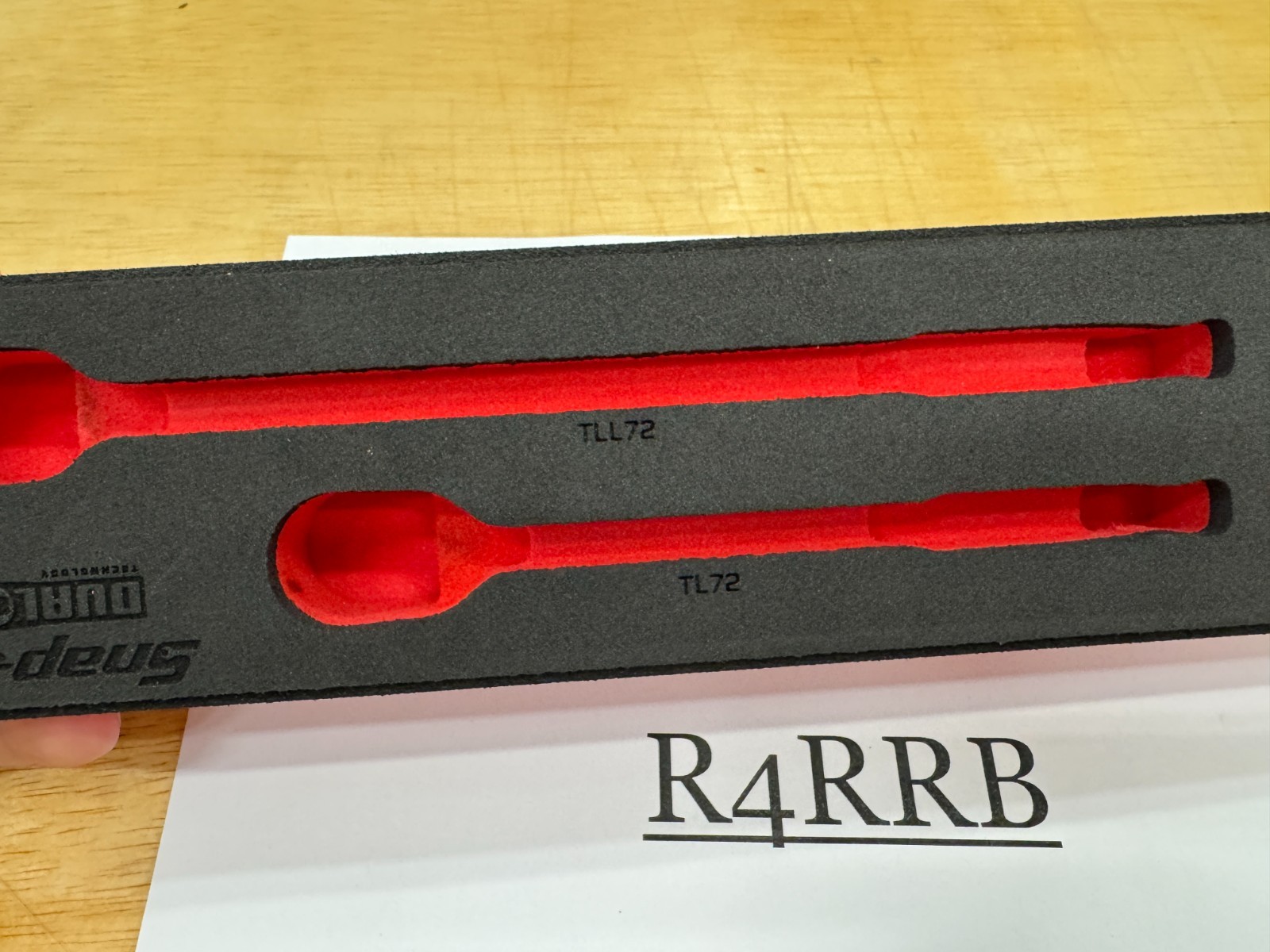 Snap-on Tools RED FOAM ORGANIZER for 3pc 1/4″ Drive Ratchet Set FM103RT01BR
