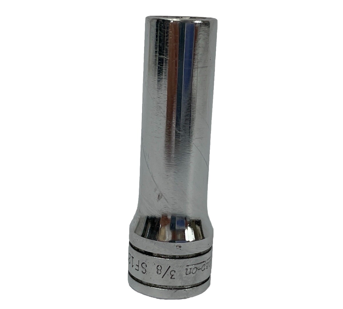 Snap-On Tools SF121 3/8″ SAE 3/8″ Drive 12-Point Deep Chrome Socket USA VGUC