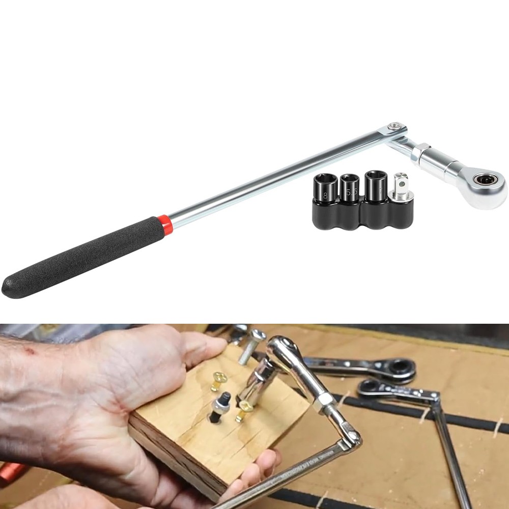 Actuator Motor Wrench Kit 64180 5.5mm 7mm 8mm Sockets 1/4″ Square Drive Adapter
