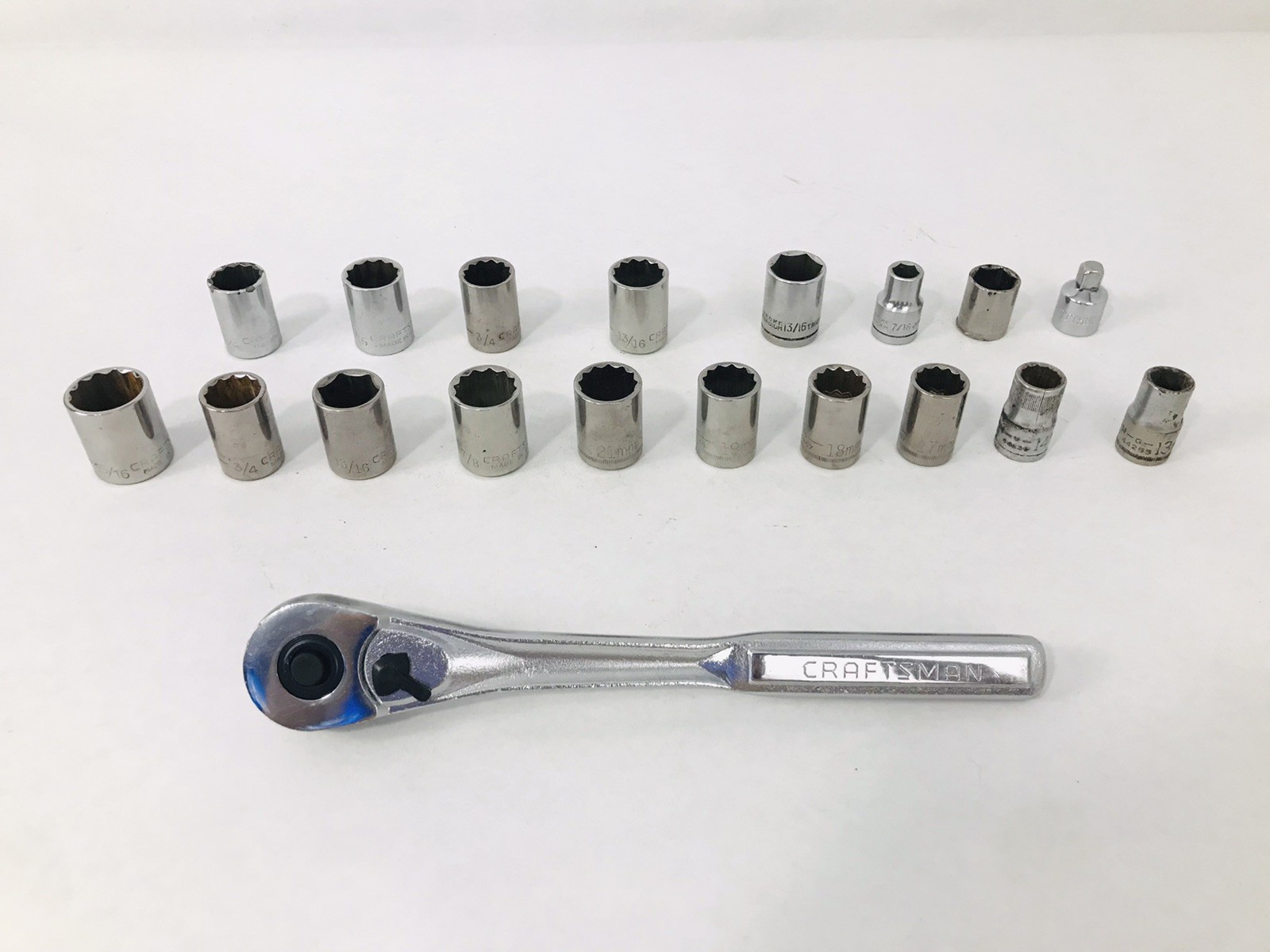 Craftsman 1/2 Ratchet VT-44809 With 1/2 Sockets Lot