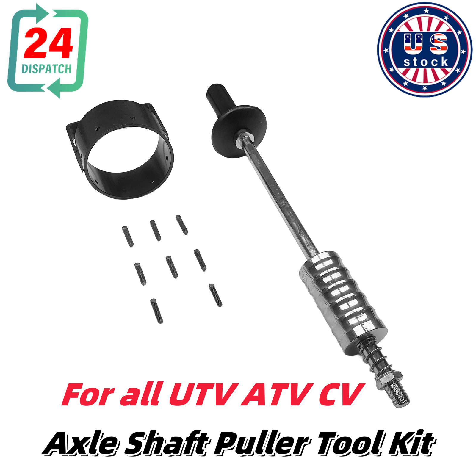3.7″ For all UTV ATV CV 8-Hole Axle Shaft Puller Tool Kit w/Slide Hammer Rod