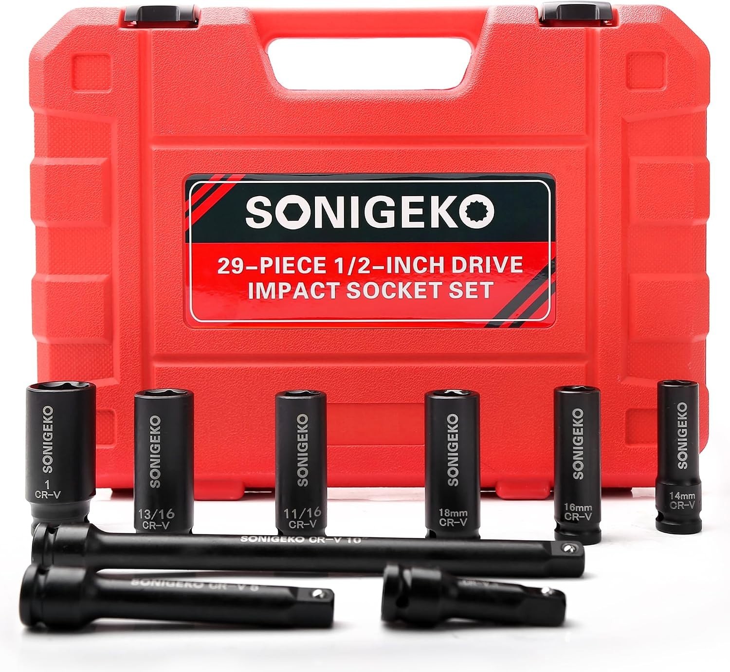 Professional 1/2″ Drive Impact Socket Set – 6-Point Design for Precision Fit