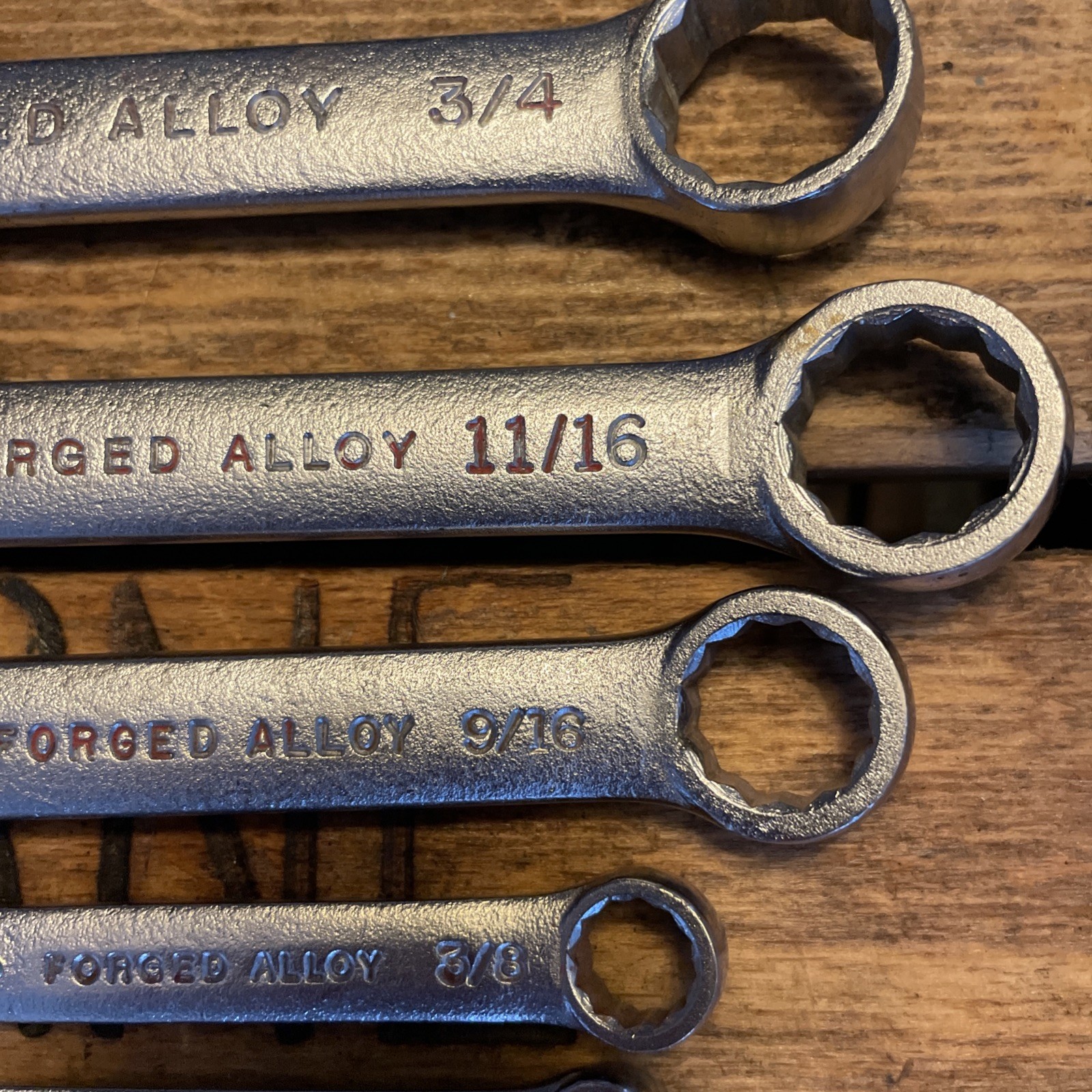 Vintage Easco 6 Piece SAE Wrench Set Combination 3/4” To 1/4″ Made IN USA LOT