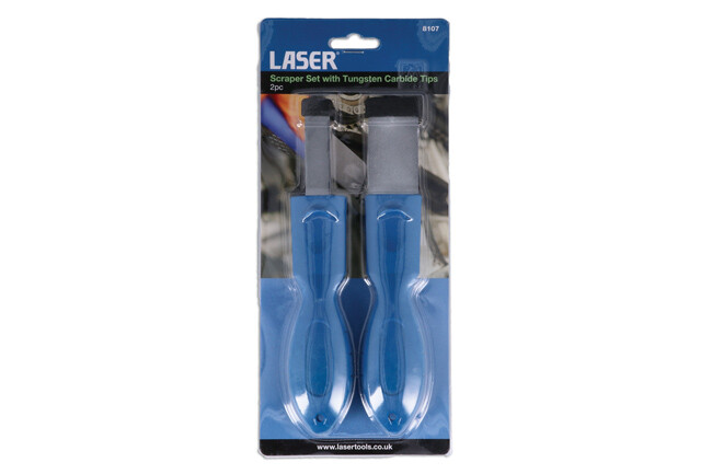 Laser 8107 Scraper Set With Tungsten Carbide Tips 2 Piece