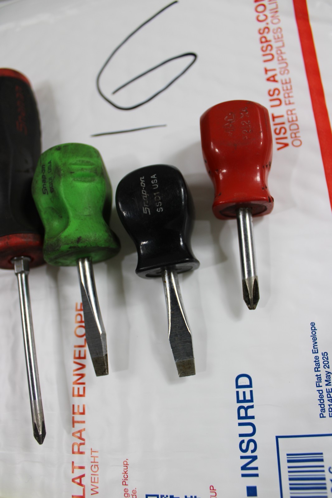 Snap On and MAC Stubby and Regular Screwdriver Lot Flat Slotted Tip Phillips