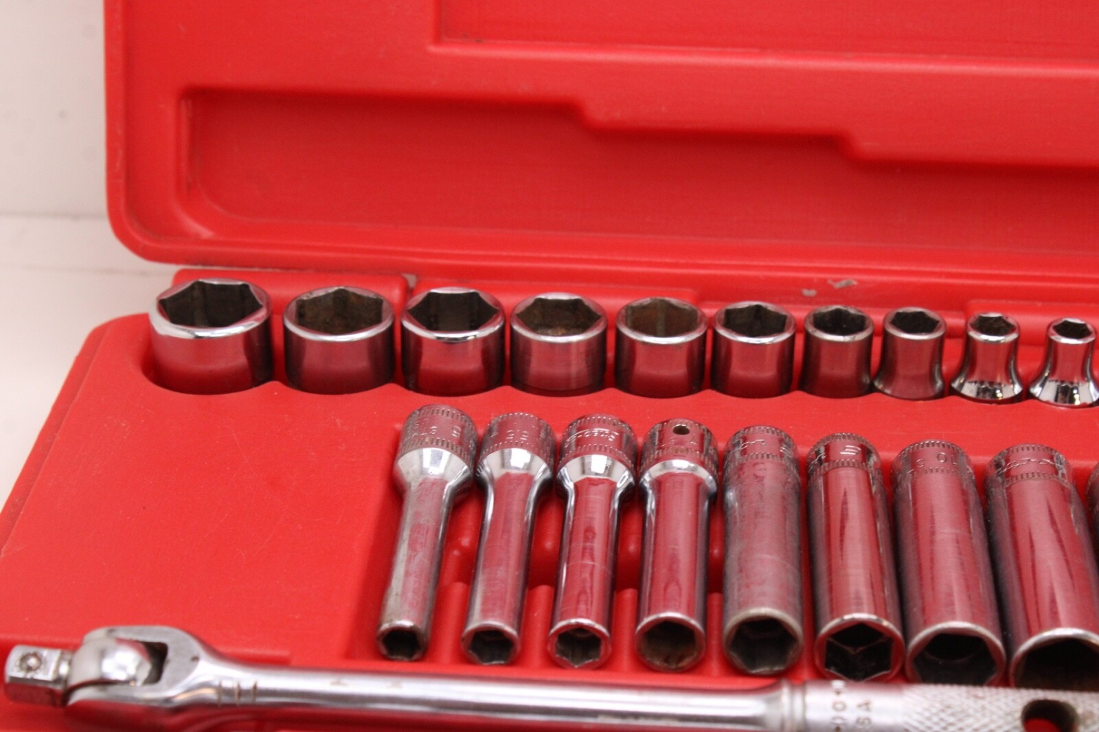 Snap On 130TMPB 1/4”Drive 6 Point 30 Piece Metric Deep/Shallow Socket Set USA