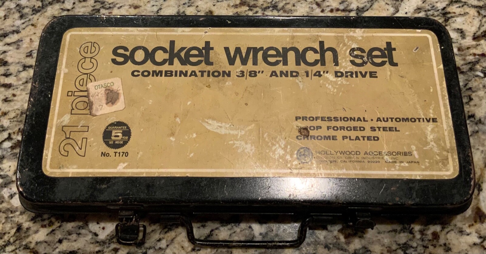 Heavy Duty Mechanics 21 Piece SAE Vintage Socket Wrench Set 3/8” & 1/4” Drive
