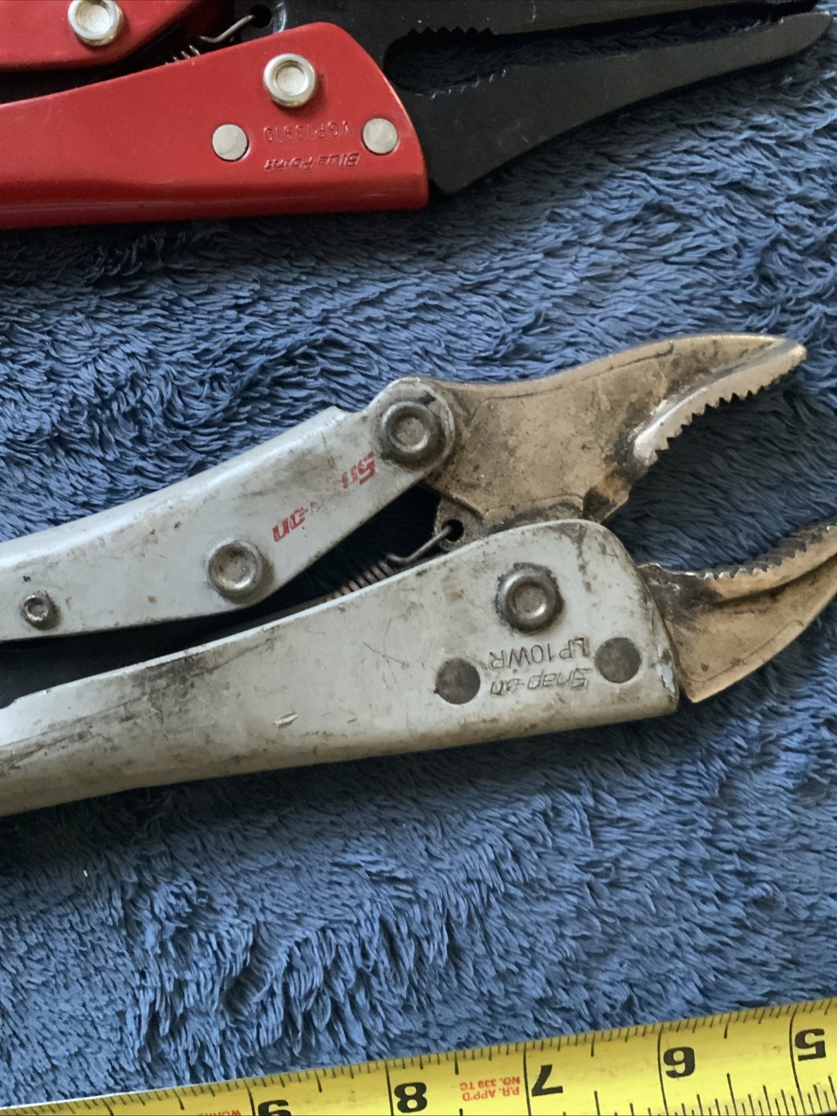 Snap On/ Blue Point 3pc Locking Pliers/ Vice Grips…….2 Red, 1 Grey….