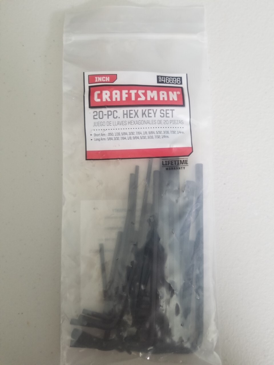 Craftsman 20 Piece Hex Key Set – Set of Metric or SAE or Both / FREE SHIPPING