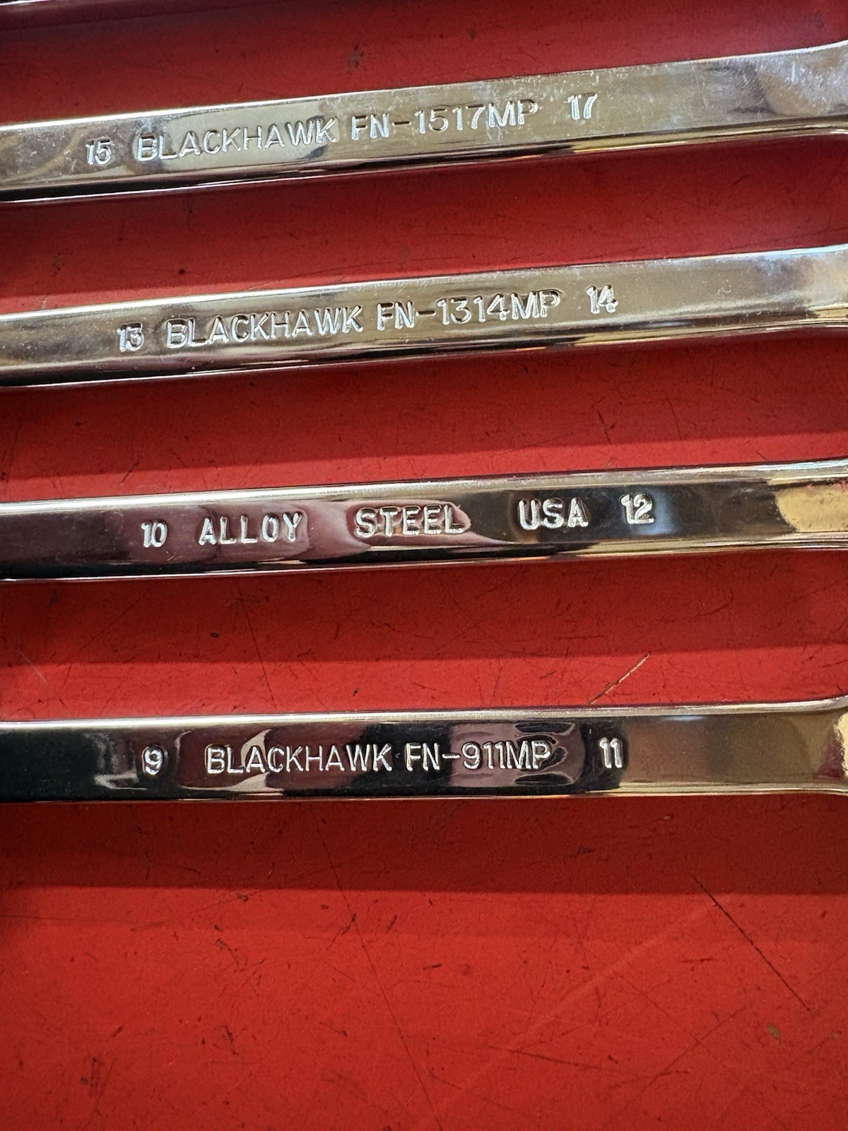 Blackhawk 5 Piece Metric Flare Nut Wrench Set Full Polish 10mm to 21mm