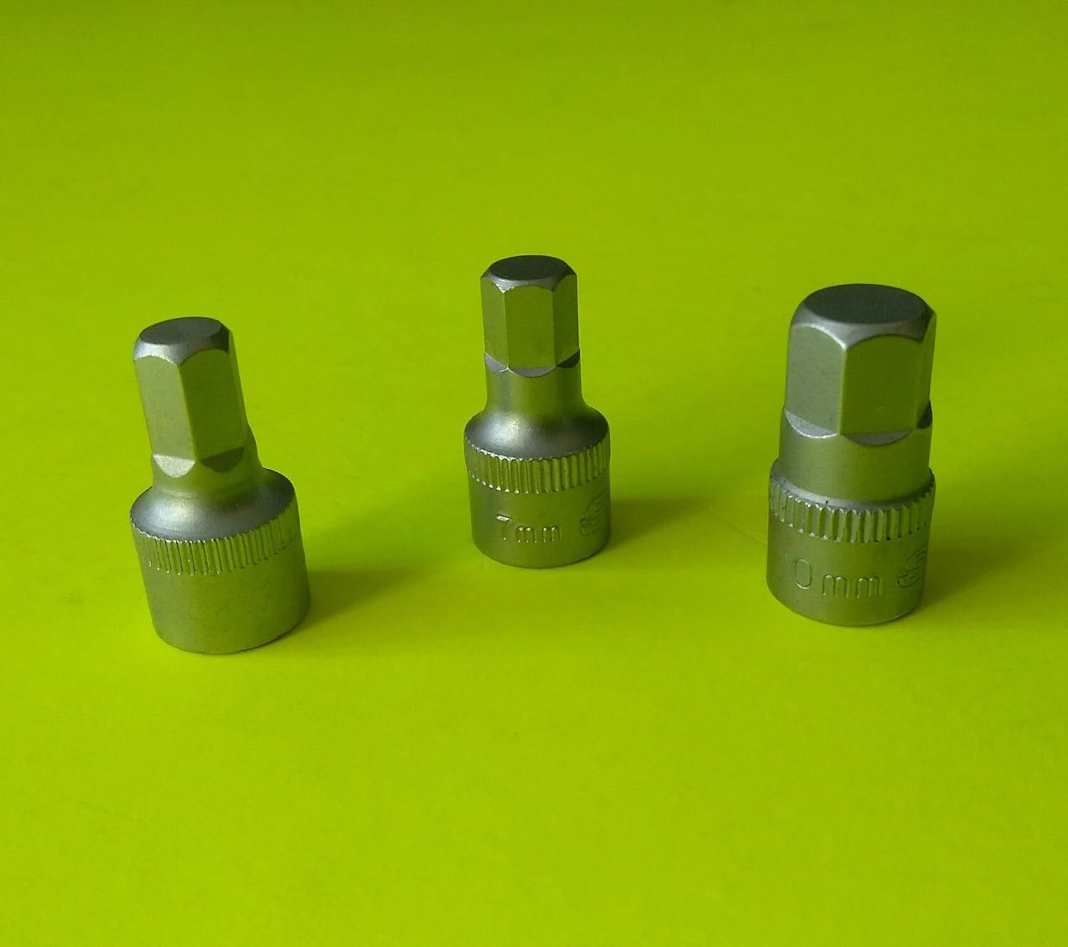 RARE 3 Pc Stubby Hex Socket Set Tools 7mm, 8mm and 10mm