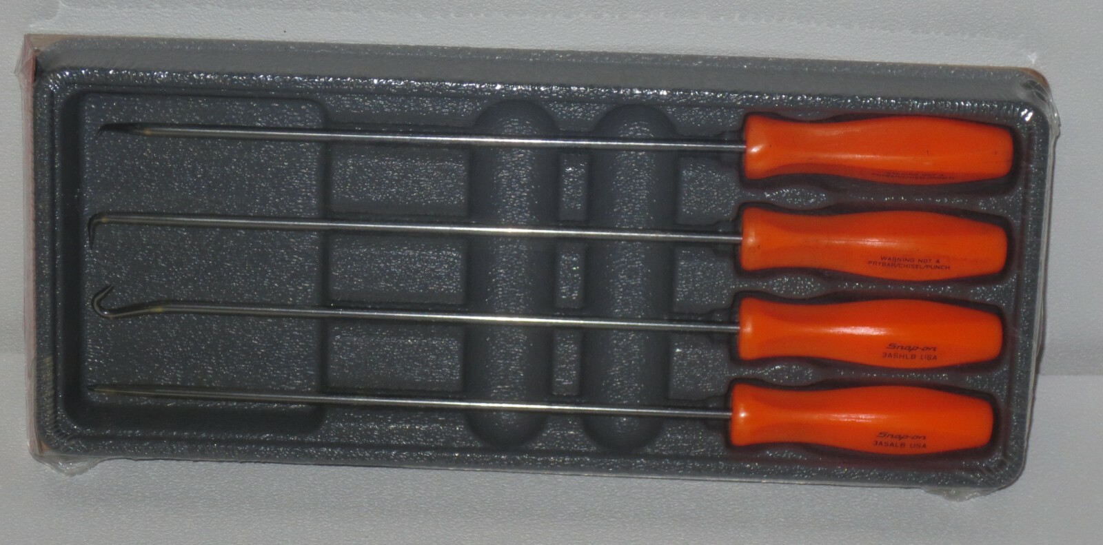 NEW! Snap-on Pick Set, LONG SHAFT, ASAL204BO *ORANGE HARD HANDLES* NEW & SEALED