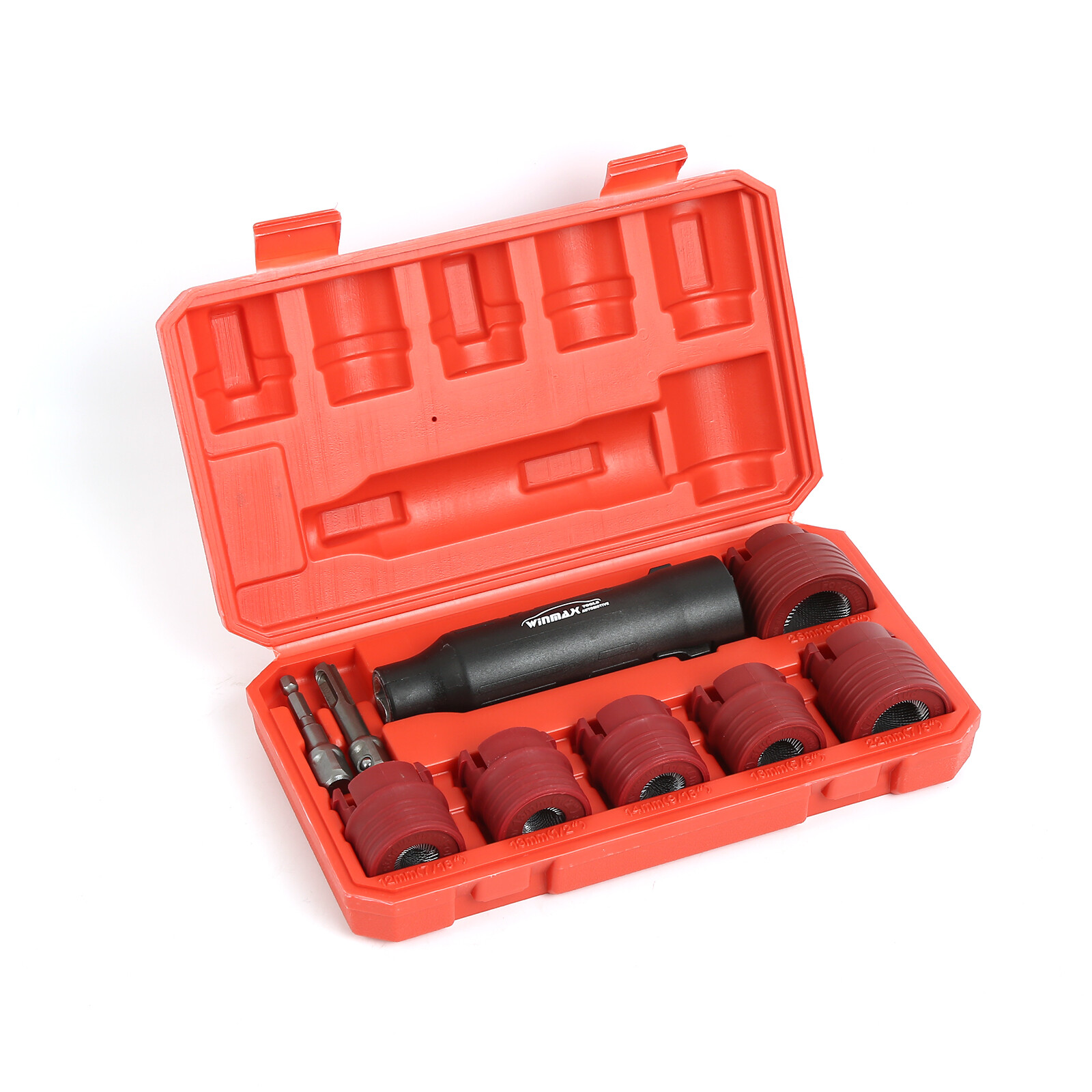 8pcs Car Wheel Stud Cleaner Tool Set for Removing Rust and Debris, 1/4 inch Hex