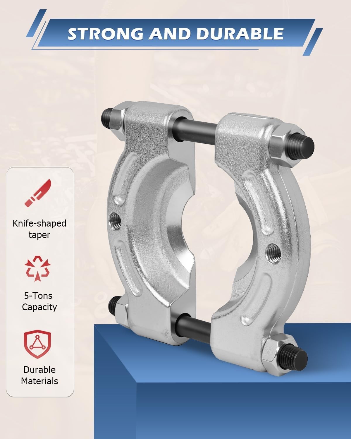 Complete 14-Pc Bearing Separator Tool Kit with Drop-Forged Steel Construction